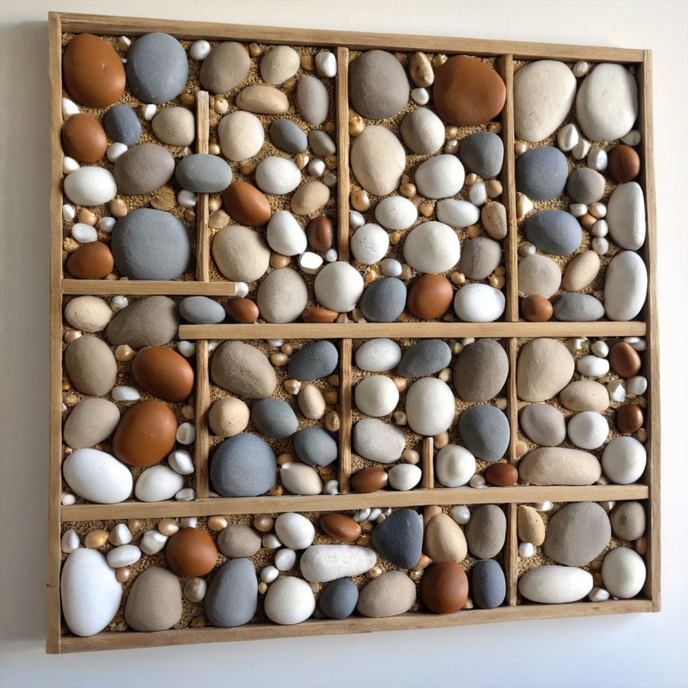 Créer un Tableau Unique en Galets et Bois Flotté