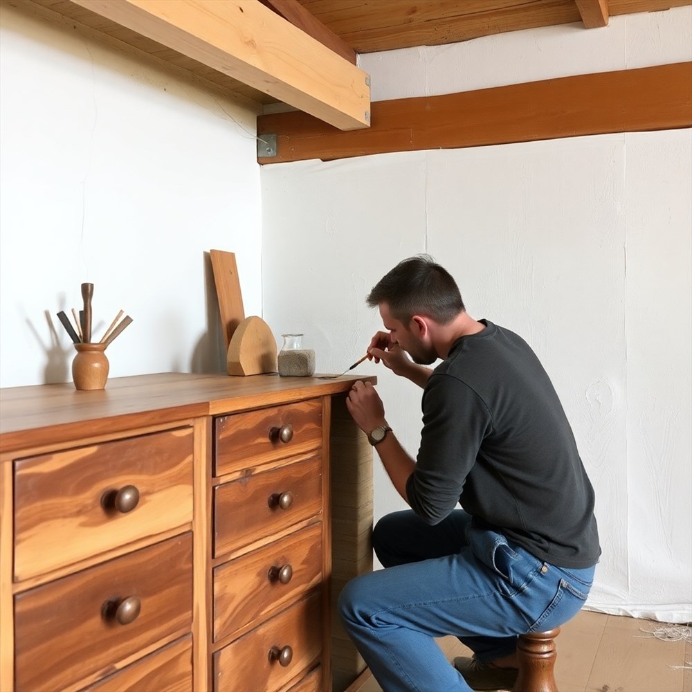 Peindre un meuble en bois vernis sans ponçage
