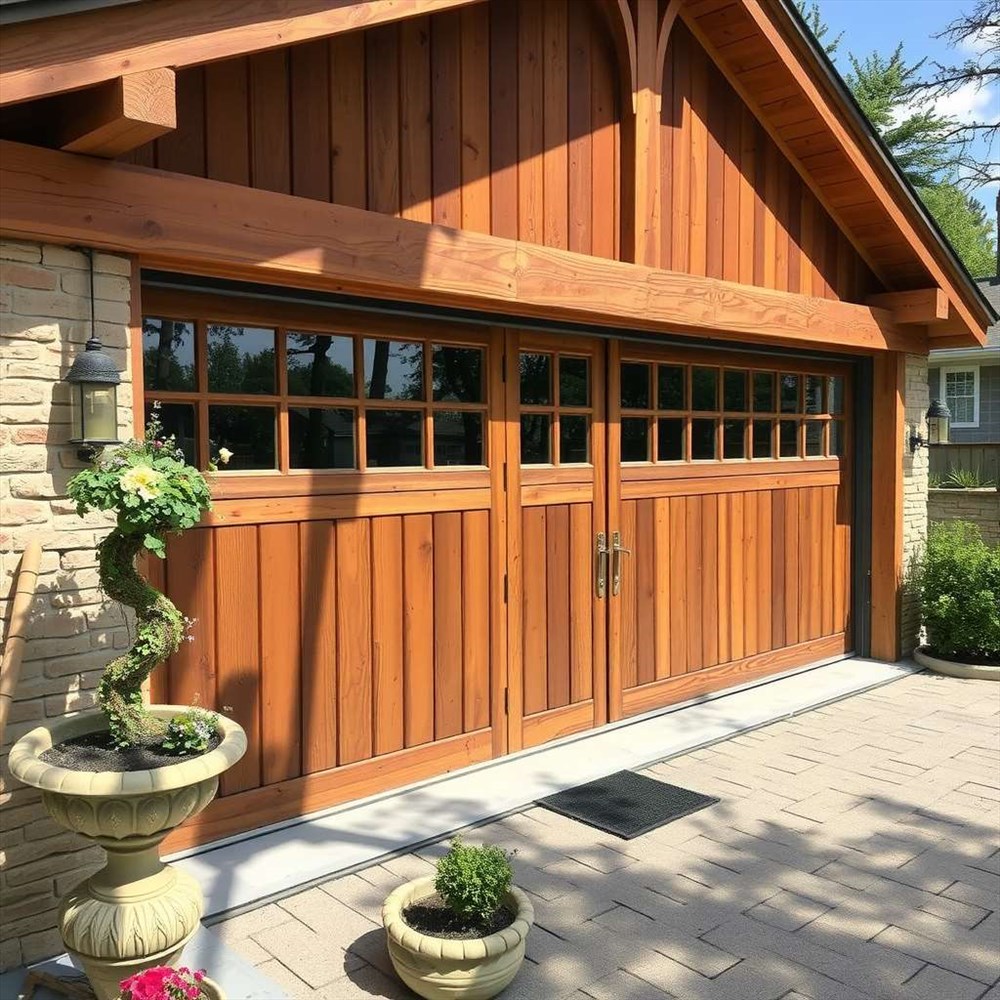 Rénovation porte de garage en bois