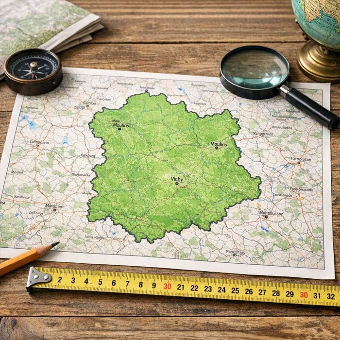 Superficie de l’Allier : 7 340 km² et chiffres clés