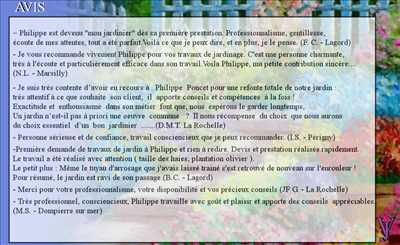 Exemple jardinier n°921 zone Charentes-Maritimes par Philippe 
